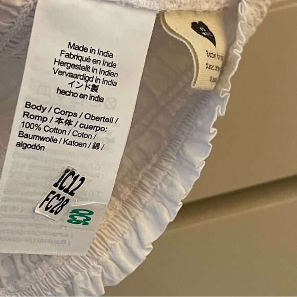 NEW Madewell Poplin Smocked Halter Crop Top size M style NL036 - Picture 5 of 6